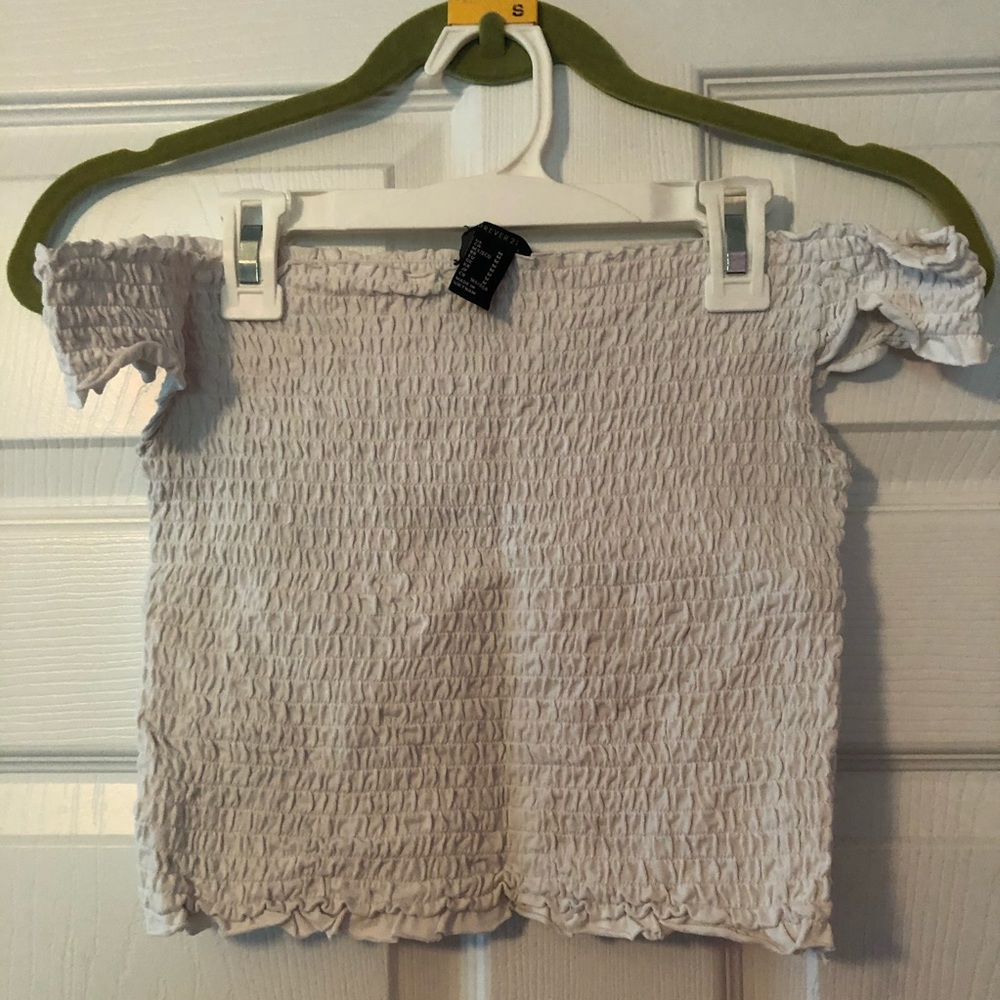 [forever 21] cropped off the shoulder top